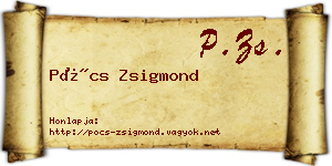 Pócs Zsigmond névjegykártya